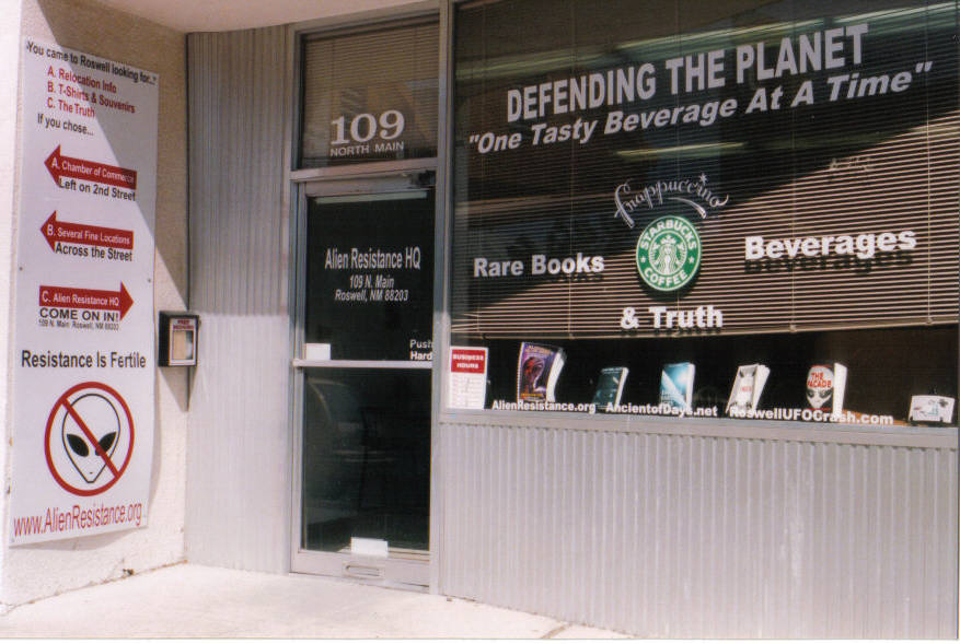 Alien Resistance HQ door