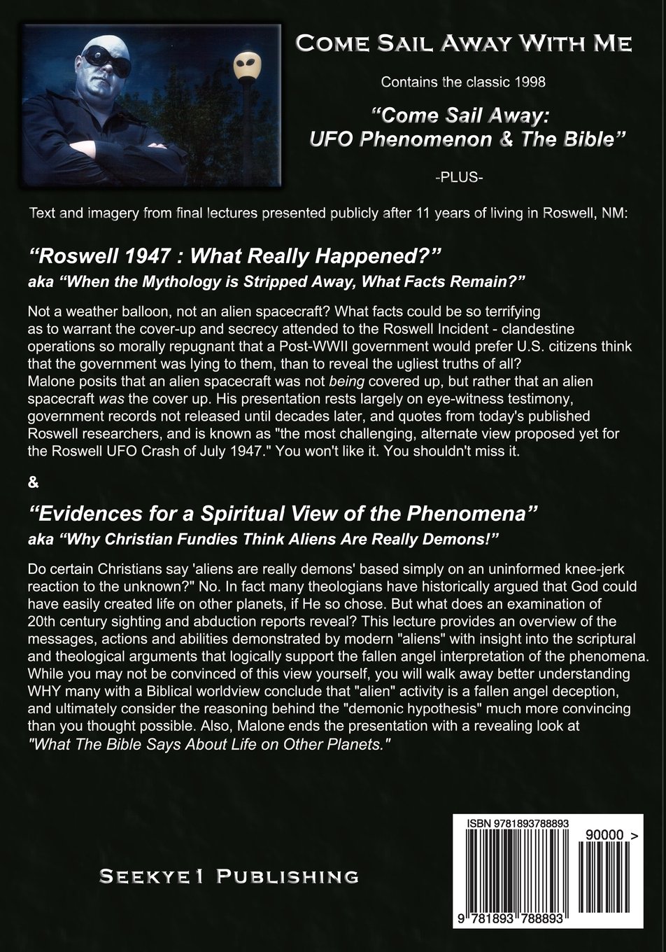 Back cover of Come Sail Away from 1999